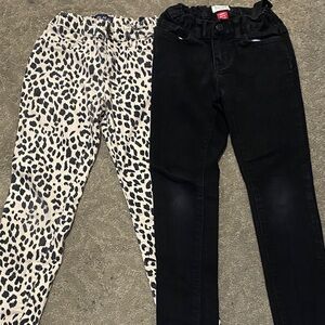 Place Kids Leopard Print and Black Jeans